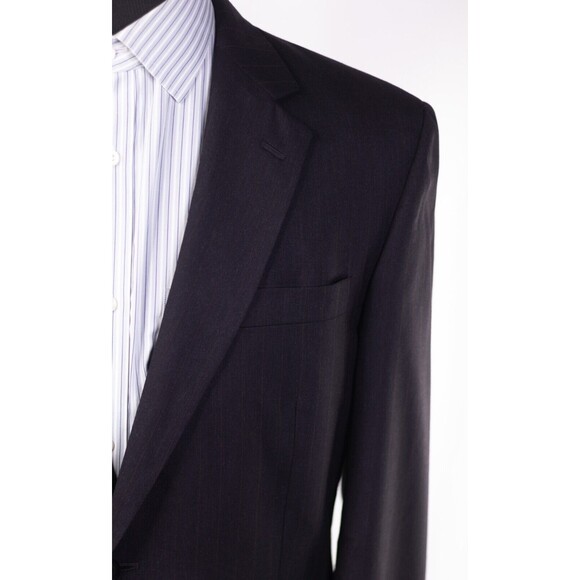 Men’s Jos A Bank 2 Button Dark Gray Striped Sport Wool Suit Jacket Coat 42R - Picture 5 of 12